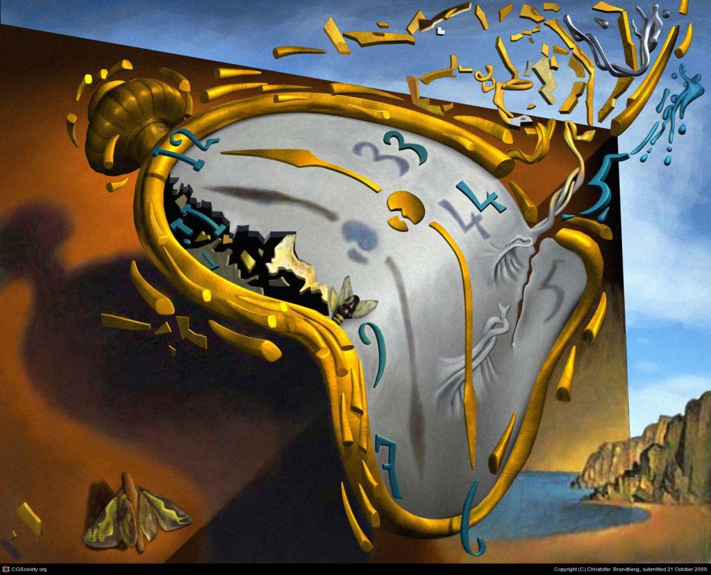 pictura lui Salvador Dali Melting watch sau ceasul care se scurge
